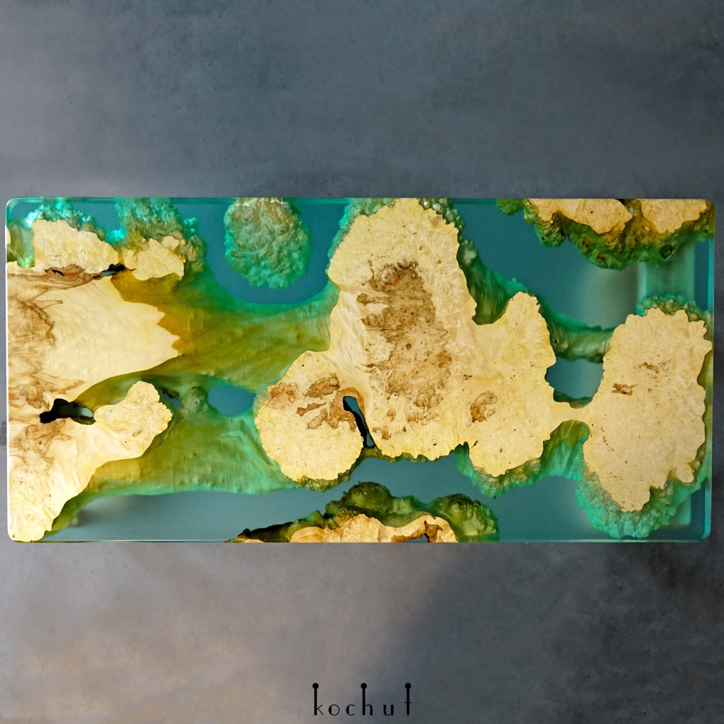 Side table Hawaii Maple, epoxy resin, polyurethane