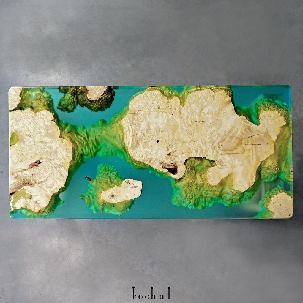 Side table Hawaii Maple, epoxy resin, polyurethane