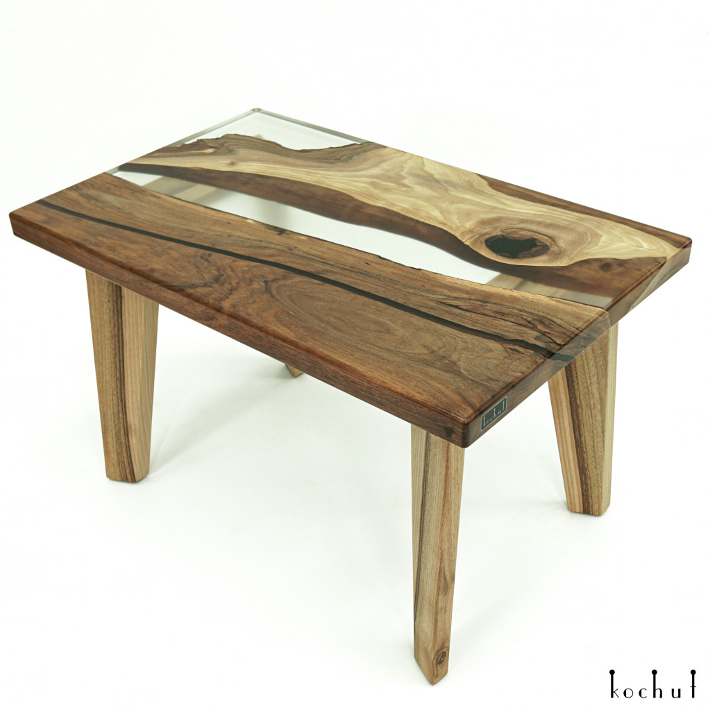 Coffee table Petros European walnut, epoxy resin