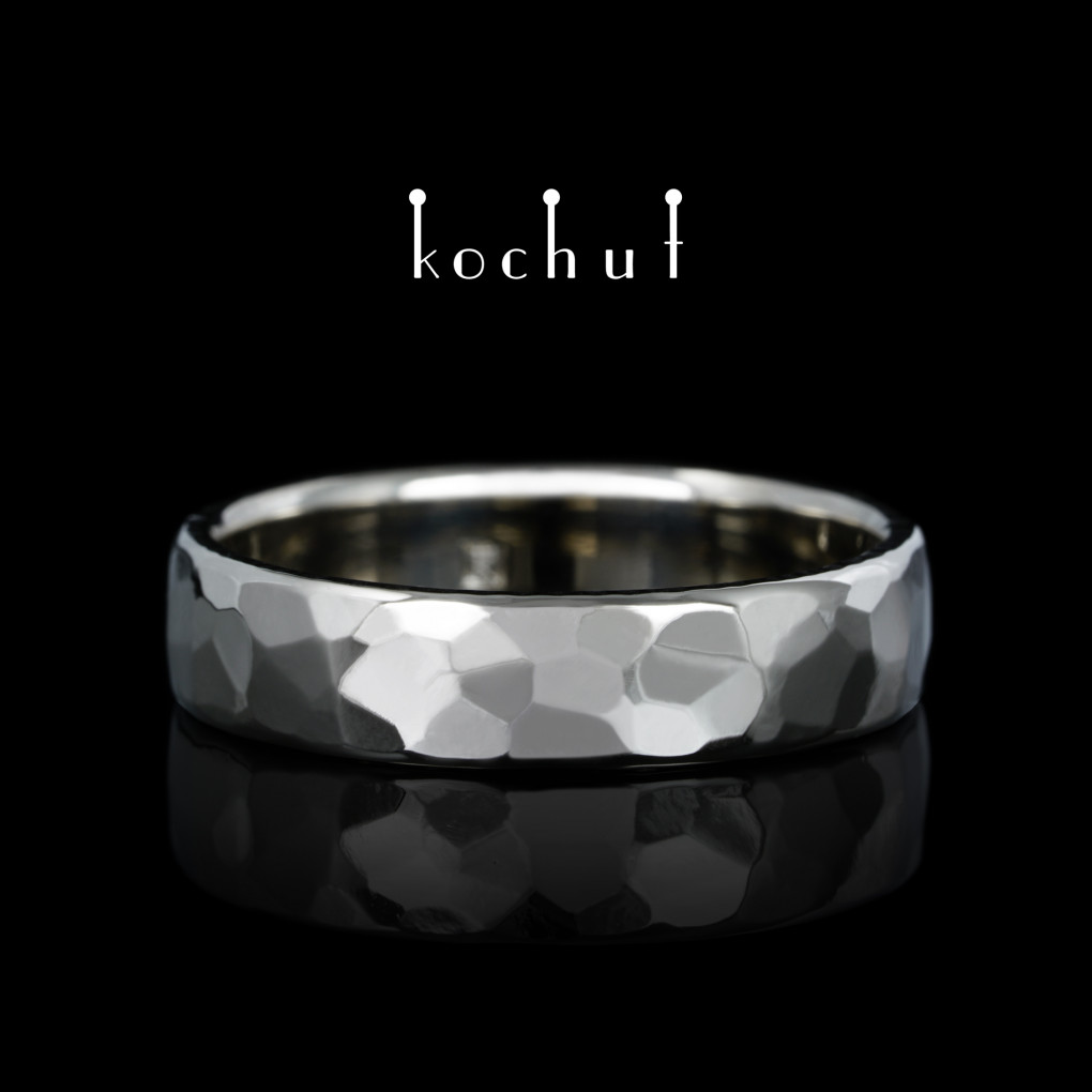 Wedding ring Light. White gold, white rhodium