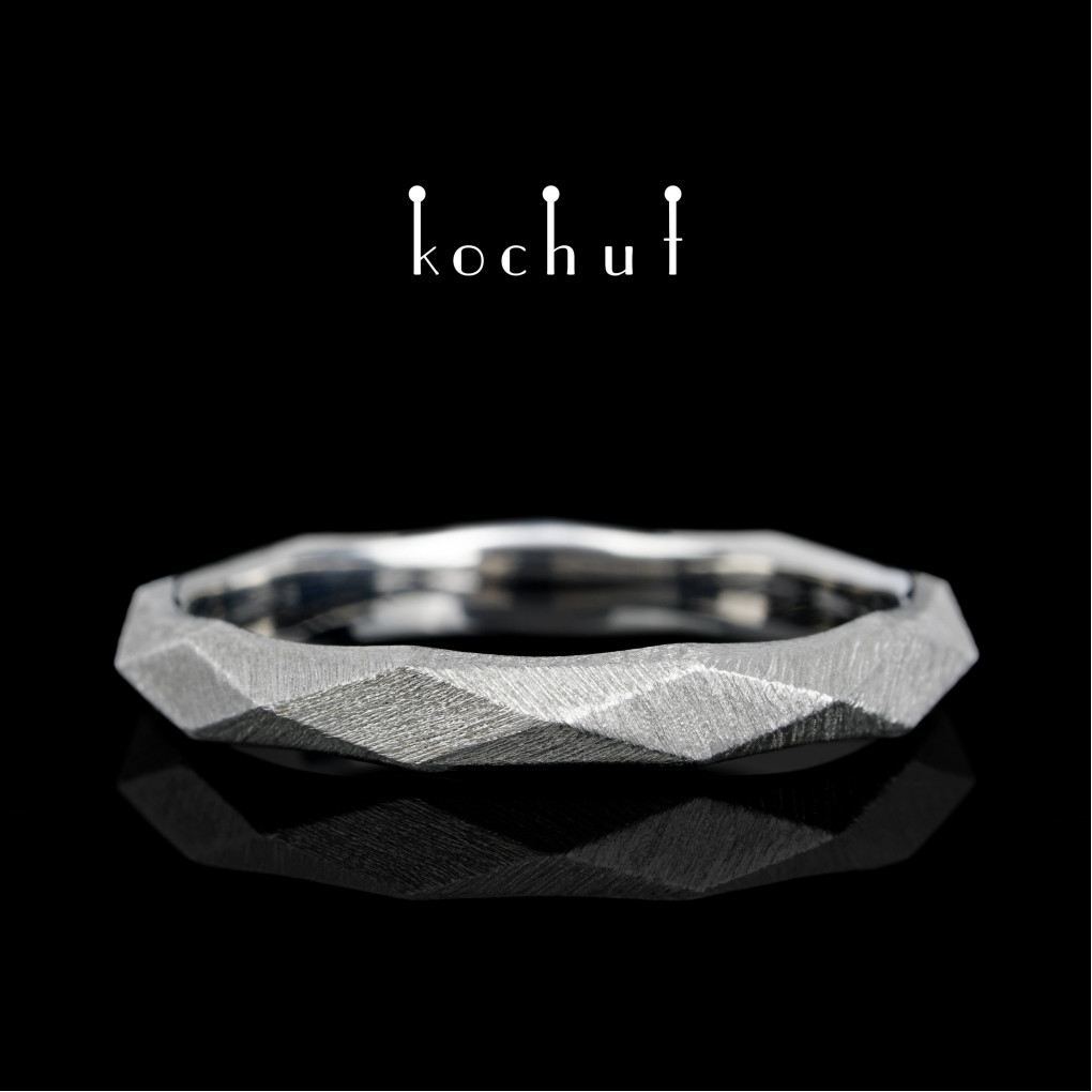 Wedding ring «King and Queen». Platinum