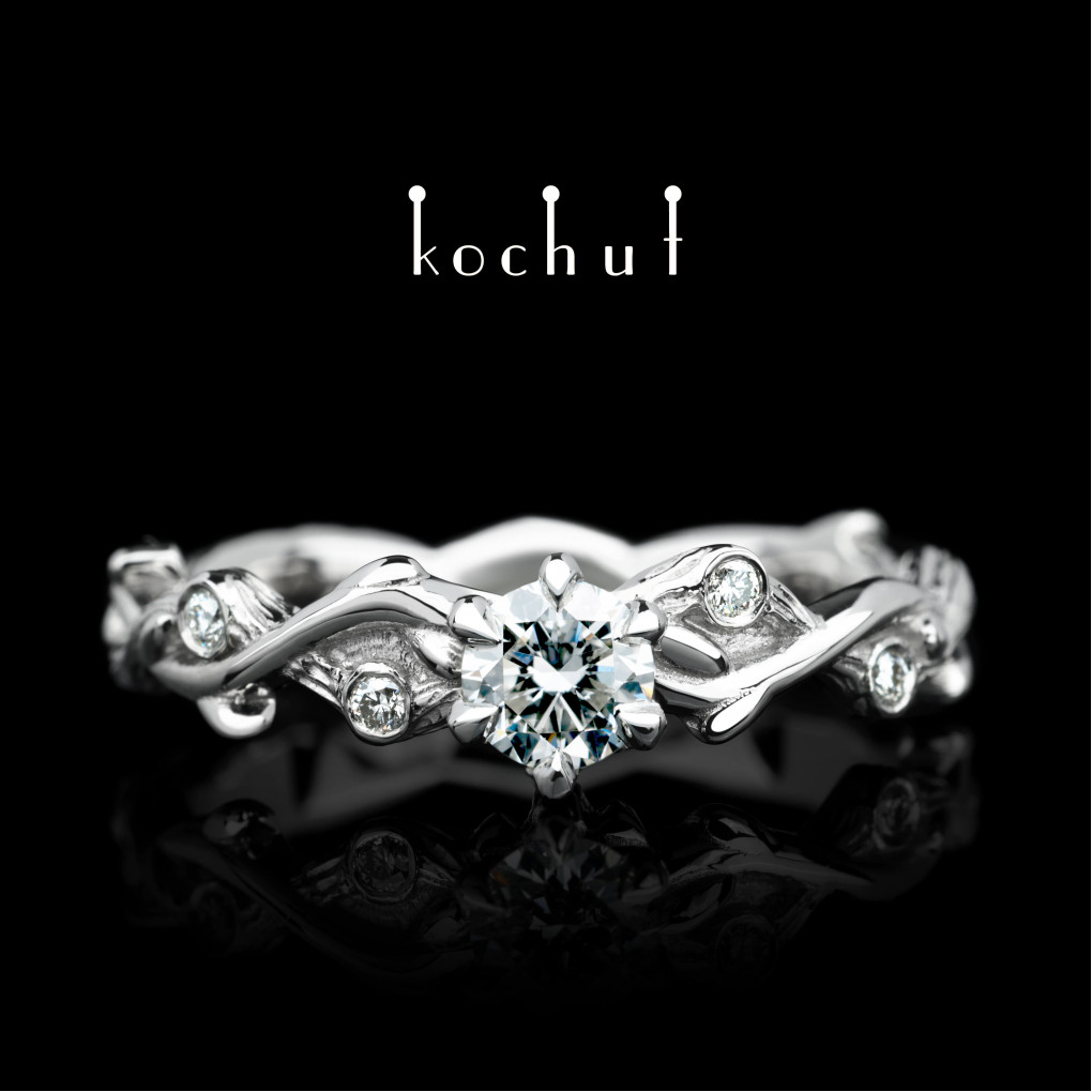 Ring «Vesnianka». Platinum, diamonds