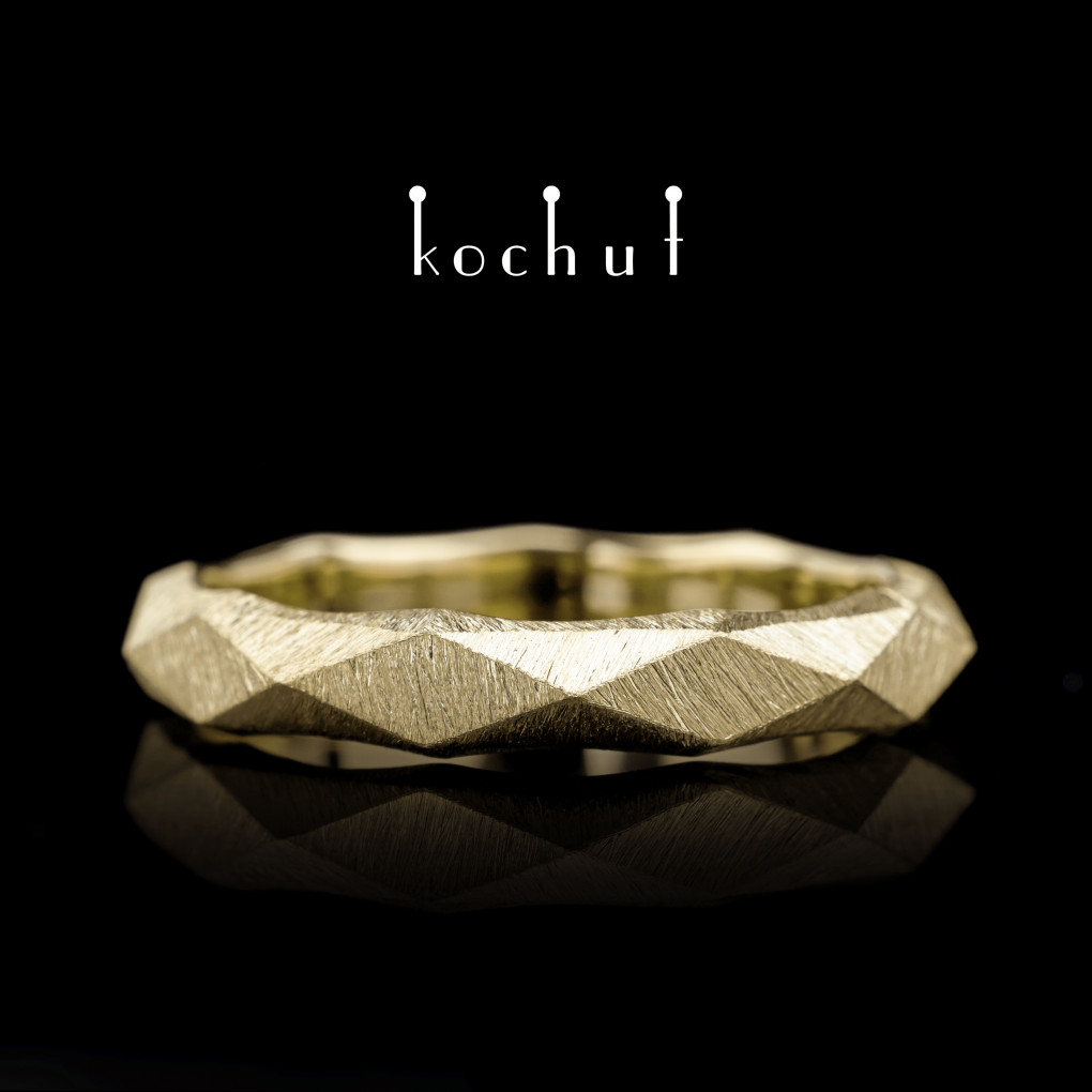Wedding ring «King and Queen». Yellow gold