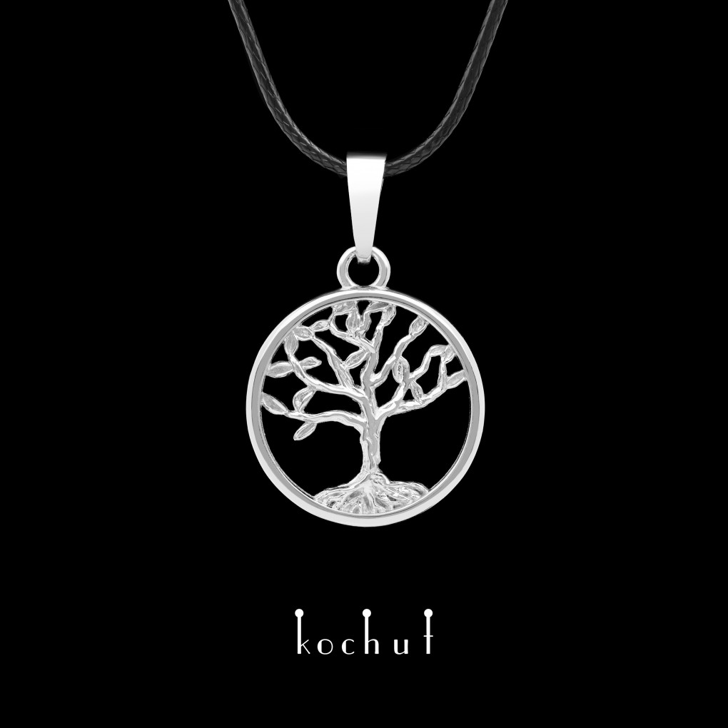 Pendant «Tree of Life: miniature». White gold, white rhodium