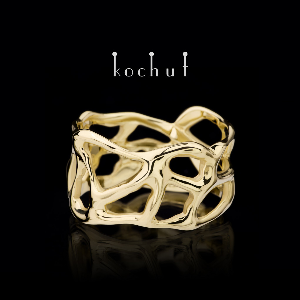 Ring «Lace». Yellow gold