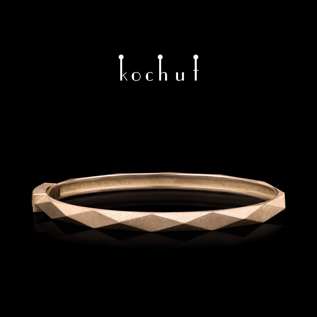 Bracelet «King and Queen». Red gold